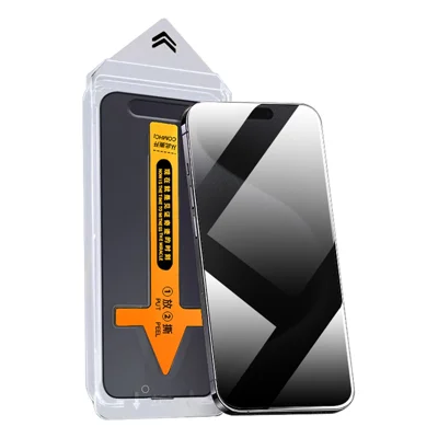 RURIHAI For iPhone 15 Privacy Screen Protector Anti-Spy AGC Glass Film with Easy Installation Kit