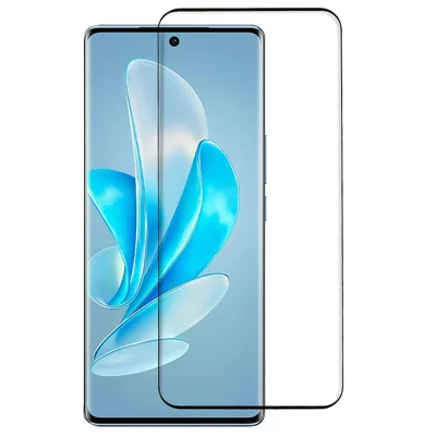Protecteur d'écran pour vivo V29 5G Protecteur d'écran Full Cover 3D Curved Tempered Glass Side Glue Film
