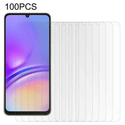 100Pcs for Samsung Galaxy A05 4G / A05s 4G Anti-Explosion Screen Protector HD Tempered Glass Film (No Package, with Wipes Set, Dust-absorber, Guide Sticker)