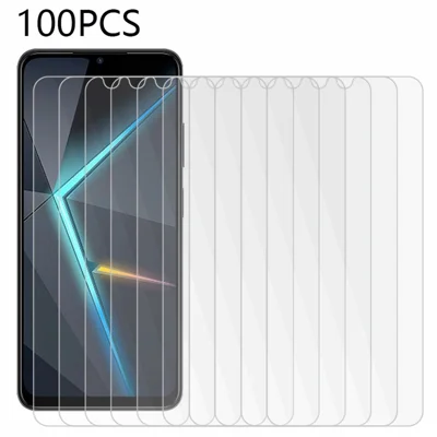 100Pcs for ZTE nubia Neo 5G Tempered Glass Screen Protector Ultra Clear Film (No Package, with Wipes Set, Dust-absorber, Guide Sticker)