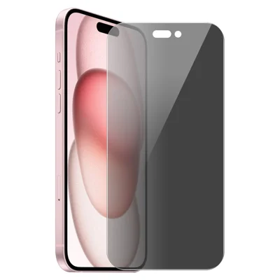 ENKAY HAT PRINCE For iPhone 15 Screen Protector 28-Degree Anti-Spy Full Cover Anti-fingerprint Film