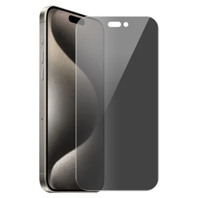 ENKAY HAT PRINCE Per iPhone 15 Pro Film 9H Anti-Spy High Aluminium-silicon Glass Screen Protector