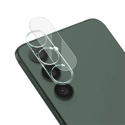 IMAK pour Samsung Galaxy S24 Protecteur d'objectif de caméra Verre trempé + Capuchon d'objectif en acrylique Intégré Film d'objectif