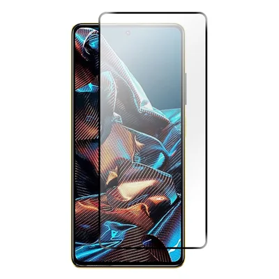 RURIHAI لجهاز Xiaomi Poco X6 5G واقي شاشة عالي الوضوح من زجاج الألومنيوم والسيليكون مع غراء كامل
