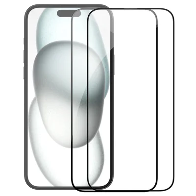 NILLKIN 2Pcs EZ SET Series Screen Protector for iPhone 15 Plus AGC Glass Screen Guard