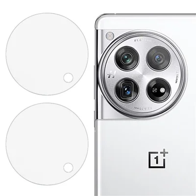2 piezas para OnePlus 12 5G Protector de lente de cámara Borde de arco 2.5D Película de lente de vidrio templado