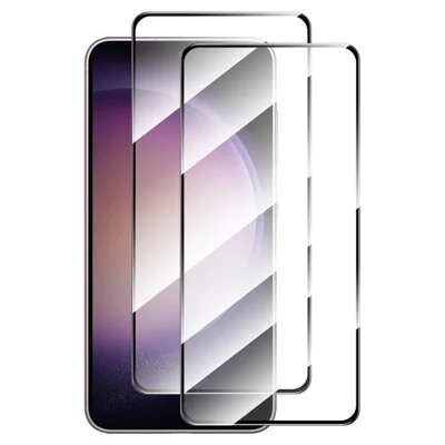 ENKAY HAT PRINCE 2Pcs for Samsung Galaxy S25 / S24 Screen Protector Full Coverage Full Glue (Fingerprint Unlock)