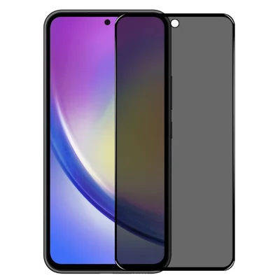 NORTHJO A+ For Samsung Galaxy A35 5G 28 Degree Anti-Spy Film 0.3mm 2.5D Silk Printing Screen Protector - Black