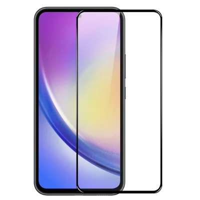 NORTHJO A+ For Samsung Galaxy A35 5G Film 0.3mm 9H Silk Printing High Aluminum-silicon Glass Screen Protector - Black