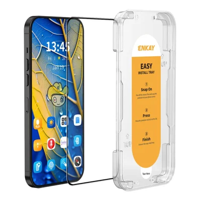 ENKAY HAT PRINCE dla Xiaomi Redmi Note 12 Turbo, pełny ekran zabezpieczający na kleju, z nadrukiem jedwabnym