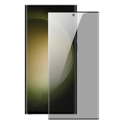 DUX DUCIS Folia ochronna na pełny ekran dla Samsung Galaxy S23 Ultra, 3D zakrzywiony ekran, wysokotlenkowe szkło, termozgrzewana folia z bocznym klejeniem (odblokowywanie za pomocą odcisku palca)