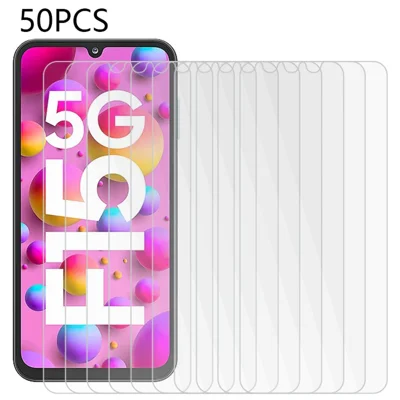 50Pcs Screen Protector for Samsung Galaxy F15 5G , Touch Sensitive Tempered Glass Film Guard (No Package, with Wipes Set, Dust-absorber, Guide Sticker)