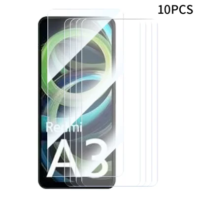 RURIHAI 10Pcs For Xiaomi Redmi A3+ Screen Protector Clear 9H Hardness High Aluminium-silicon Glass Film