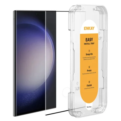 ENKAY HAT PRINCE do Samsung Galaxy S23 Ultra Ochrona ekranu ze wzmocnionego szkła hartowanego z funkcją odblokowywania przez skan odcisku palca
