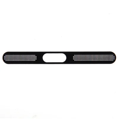 For iPhone 15 Bottom Speaker Mesh Decal Dustproof Aluminum Sticker - Black
