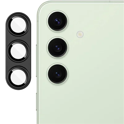 IMAK For Samsung Galaxy S24+ Camera Lens Protector Metal+Tempered Glass Phone Rear Lens Film - Black