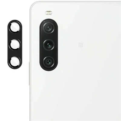 IMAK For Sony Xperia 10 V Camera Lens Protector Metal+Tempered Glass Lens Film Enhanced Impact Protection - Black