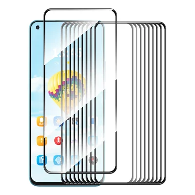 ENKAY HAT PRINCE 10Pcs for Oppo A96 4G Screen Protector Clear High Aluminium-silicon Glass Film 2.5D Edge Bubble Free