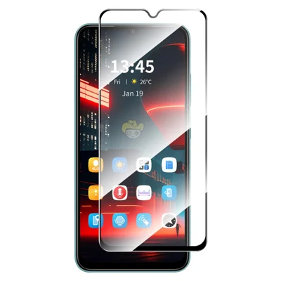 ENKAY HAT PRINCE for Motorola Moto E13 4G Screen Protector Silk Printing High Aluminium-silicon Glass Film Anti-Shatter