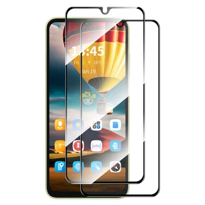 ENKAY HAT PRINCE 2Pcs for Xiaomi Redmi 13R 5G Screen Protector Full Glue Silk Printing Black Edge Film