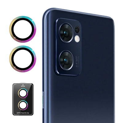 ENKAY HAT PRINCE For Oppo Find X5 Lite Camera Lens Protector 1 Set Lens High Alumina Silicon Glass Film - Colorful