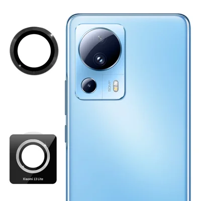 ENKAY HAT PRINCE For Xiaomi 13 Lite / Civi 2 5G Camera Lens Protector 1 Set High Alumina Silicon Glass Rear Lens Film - Black