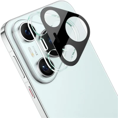 IMAK For Huawei Pura 70 Tempered Glass Camera Lens Film Arc Edge Lens Protector with Lens Cap (Black Version)