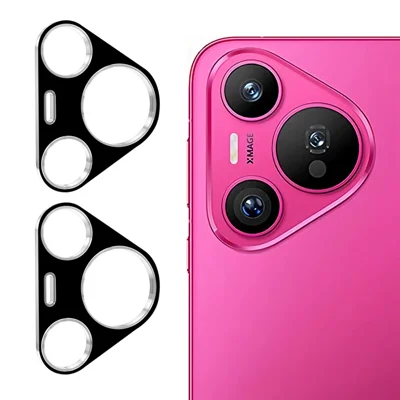 ENKAY HAT PRINCE 2Pcs For Huawei Pura 70 Camera Lens Protector Integrated 0.2mm 9H Clear Rear Lens Cover - Black