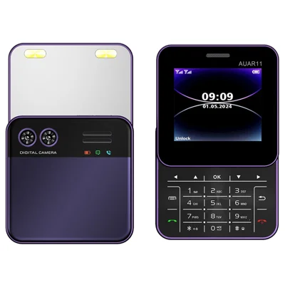 AUAR11 Dual SIM Standby Rotating 2G Phone with 2.4 inch Color Screen - Purple