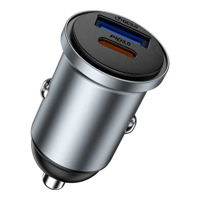 WIWU Wi-CC030 Nano Lite 35W USB-C + USB Car Charger PPS Fast Charging Dual Port Adapter