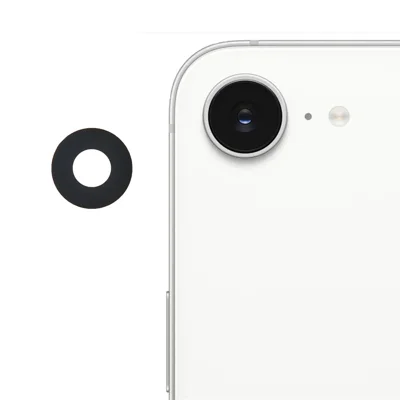 1 Set For iPhone 16e Rear Camera Rim Lens Cover with Adhesive Sticker (Without Logo)