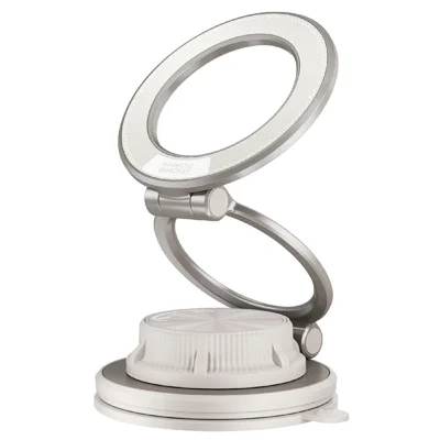 SD17 Car Phone Mount Holder Suction Cup Dashboard Navigation Portable Vacuum Suction Magnetic Phone Stand - Apricot