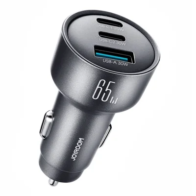 JOYROOM JR-CCN19 Carregador de Carro 65W 3 Portas USB-C PD 35W QC3.0 Carregamento Rápido Adaptador de Isqueiro