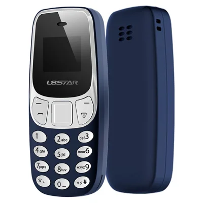L8STAR BM10 Dual SIM Bluetooth-Compatible Mini Bar Phone 2G GSM 0.66 Inch Screen Cell Phone - Blue