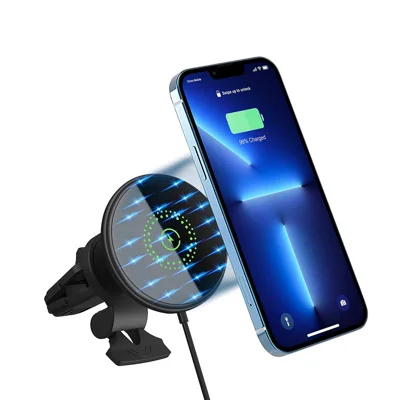 B553 For iPhone 12 / 13 / 14 Series 20W Magnetic Adsorption Wireless Charger Car Air Vent Mount Charging Stand