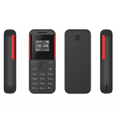 BM222 0.66-Inch Mini Dual SIM Standby Phone Portable Bar Phone - Black / Red