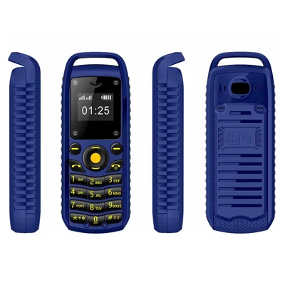 B25 Dual-SIM Mini Bar Phone 0.66-inch Screen 2G GSM Mobile Phone - Blue