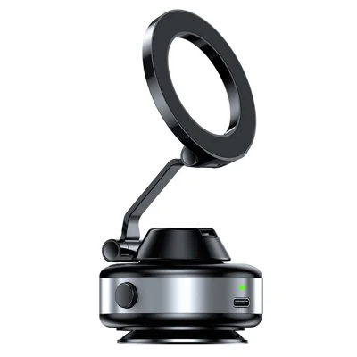 X98 Desktop Car Phone Holder Magnetic Vacuum Suction Electric Absorption Cellphone Stand - Silver