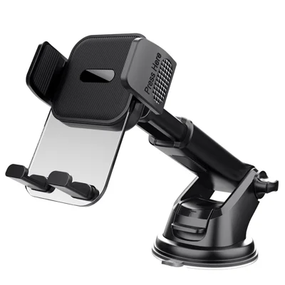ML211 Strong Suction Car Phone Holder Dashboard Windshield Adjustable Extendable Mount Bracket - Grey