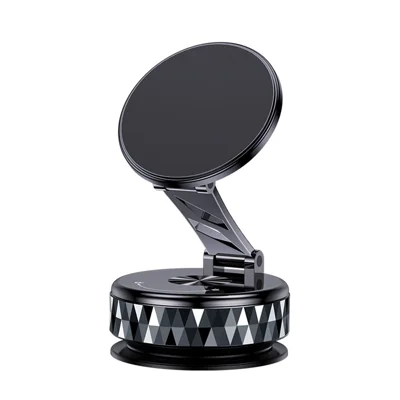 K13 Magnetic Car Phone Mount 360 Degree Rotation Vacuum Suction Cellphone Holder - Black