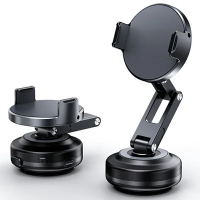 X63J Foldable Car Phone Mount Vacuum Suction Dashboard Phone Navigation Stand