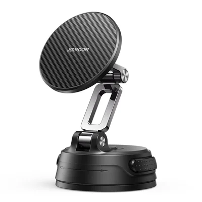 JOYROOM JR-ZS510 Foldable Magnetic Car Phone Holder Suction Cup Base Cellphone Support Bracket - Black