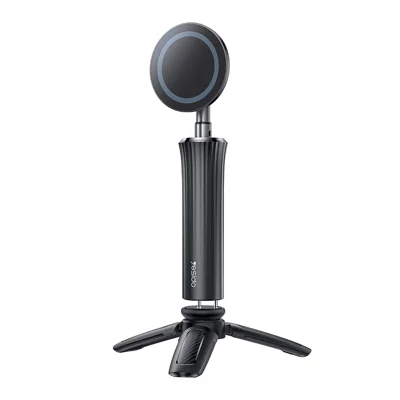 YESIDO C233 Magnetic Phone Tripod Telescopic Clip-on Desktop Holder Stand for Selfie Live Streaming - Black