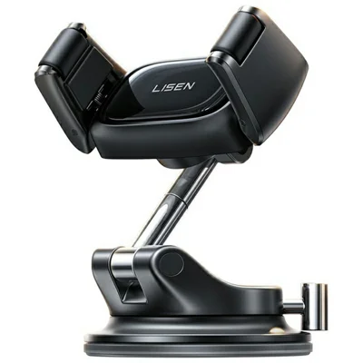 Support Téléphone Voiture LISEN A609 Ventouse Tableau de Bord Support Téléphone Portable pour Téléphones 4-7 Pouces - Noir