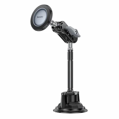 YESIDO C282 Compatible with MagSafe Long Rod Magnetic Phone Stand Mount 360° Adjustable Suction Cup Dashboard Car Holder for Navigation Recording