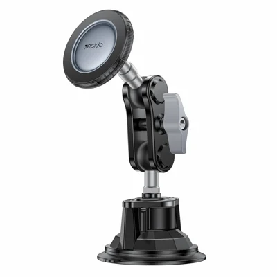 YESIDO C281 Compatible with Magsafe Car Mount Phone Holder Dashboard 360° Adjustable Magnetic Suction Cup Phone Stand for Smartphone