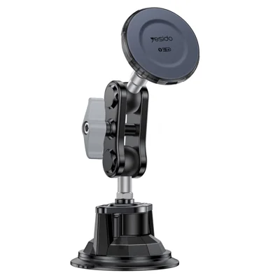 YESIDO C322 15W Magnetic Car Mount Wireless Charger Compatible with Magsafe Navigation Shooting Stand for iPhone 12-17 Series - Black