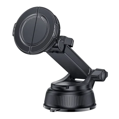 YESIDO C280 2-in-1 Saugnapf-Auto-Handyhalterung kompatibel mit MagSafe Magnet 360 Grad drehbar Halter für Armaturenbrett Windschutzscheibe – Schwarz