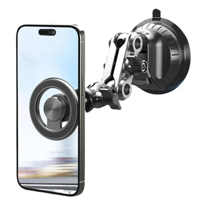 Magnetic Car Phone Mount 360 Degree Rotation Suction Cup Phone Holder Stand for Dashboard Windshield