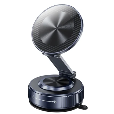 K19 Car Desktop Phone Mount Portable Foldable Magnetic Vacuum Suction Cup 360 Degree Rotating Phone Stand